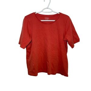 LLBean Cotton Shirt Large REG Basic Casual Everyday Layering Classic‎